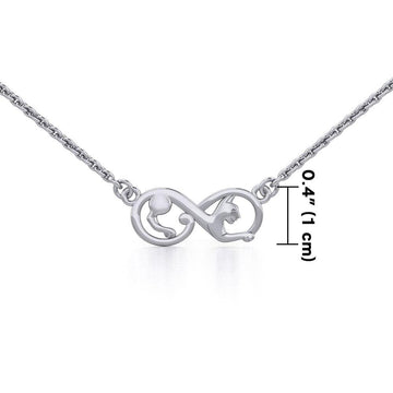 Infinity Cat Silver Necklace TNC489 - Jewelry